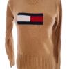 TOMMY HILFIGER DENIM Rozmiar S Kolor Brązowy Crew Neck Sweter Długi rękaw Materiał Bawełna Cienka dzianina