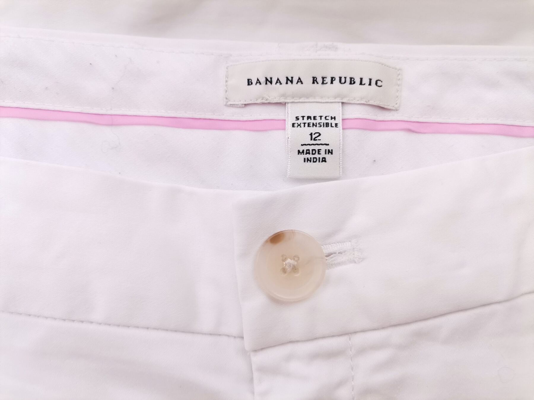 Banana Republic Rozmiar 12 (40) Kolor Biały Spodnie Casual Materiał Bawełna