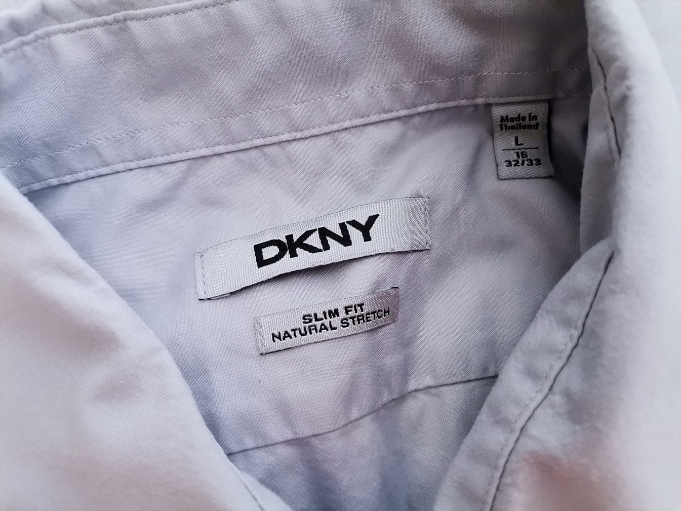 Dkny Rozmiar 16 (32/33) L Kolor Niebieski Kołnierz Męska Koszula Casual Długi rękaw