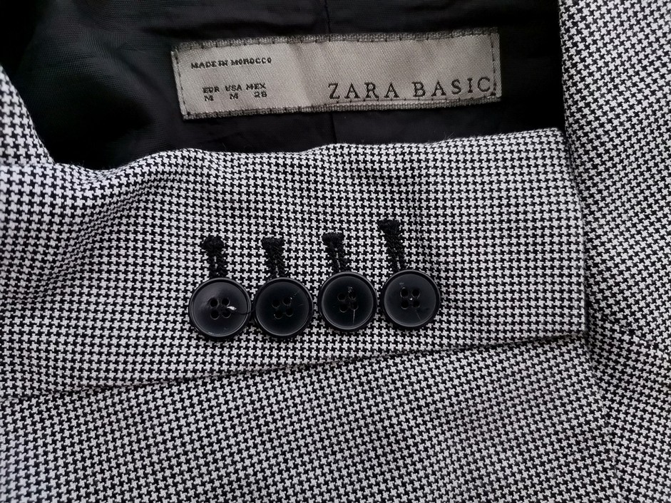 ZARA BASIC Rozmiar M Kolor Szary W serek Żakiet z zapięciem Długi rękaw