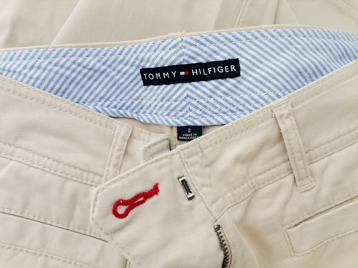 Tommy hilfiger Rozmiar 2 (38) Kolor Kremowy Spodnie Eleganckie