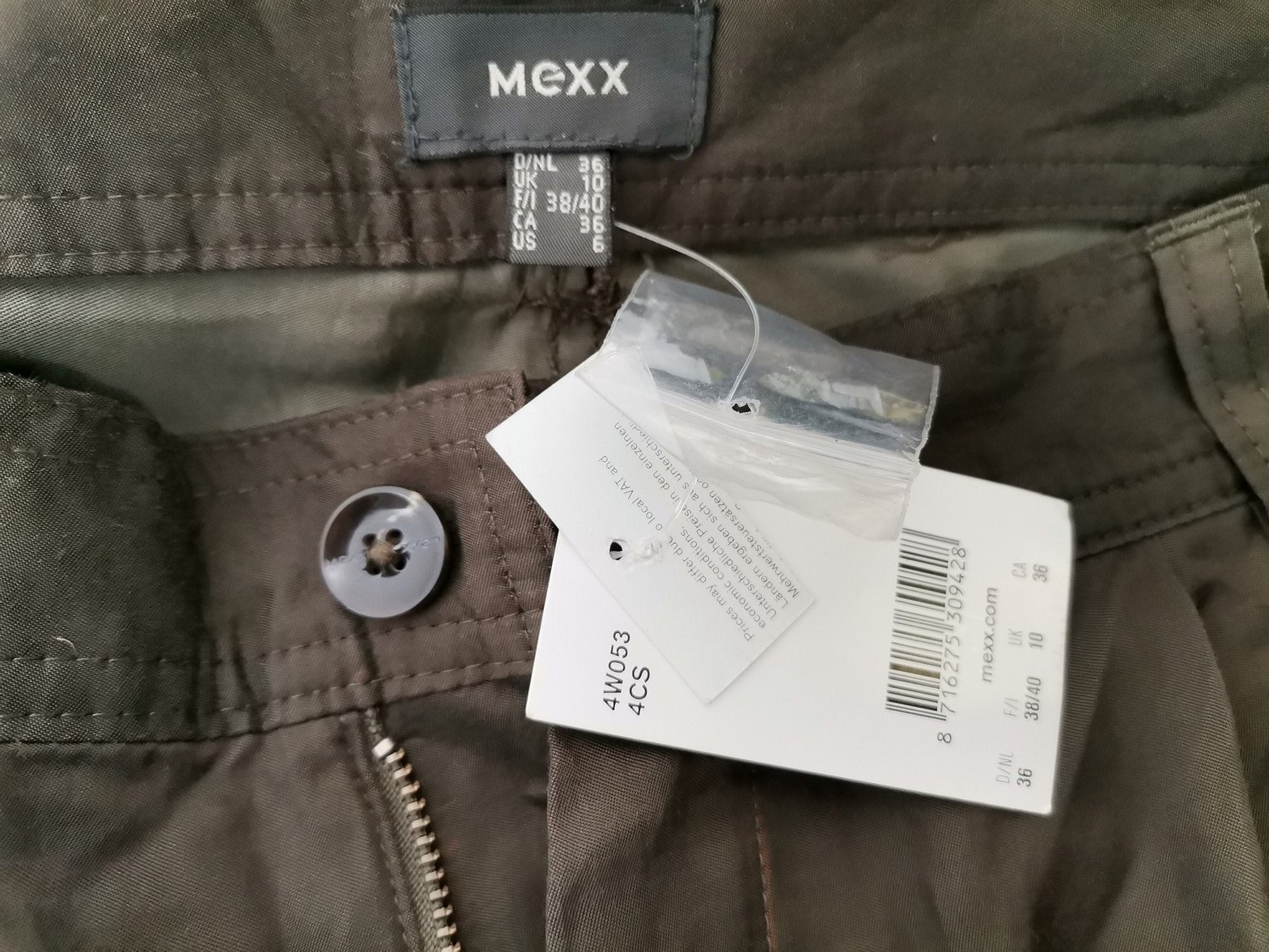 Mexx Rozmiar 36 Kolor Khaki Spodnie Eleganckie Materiał Cupro