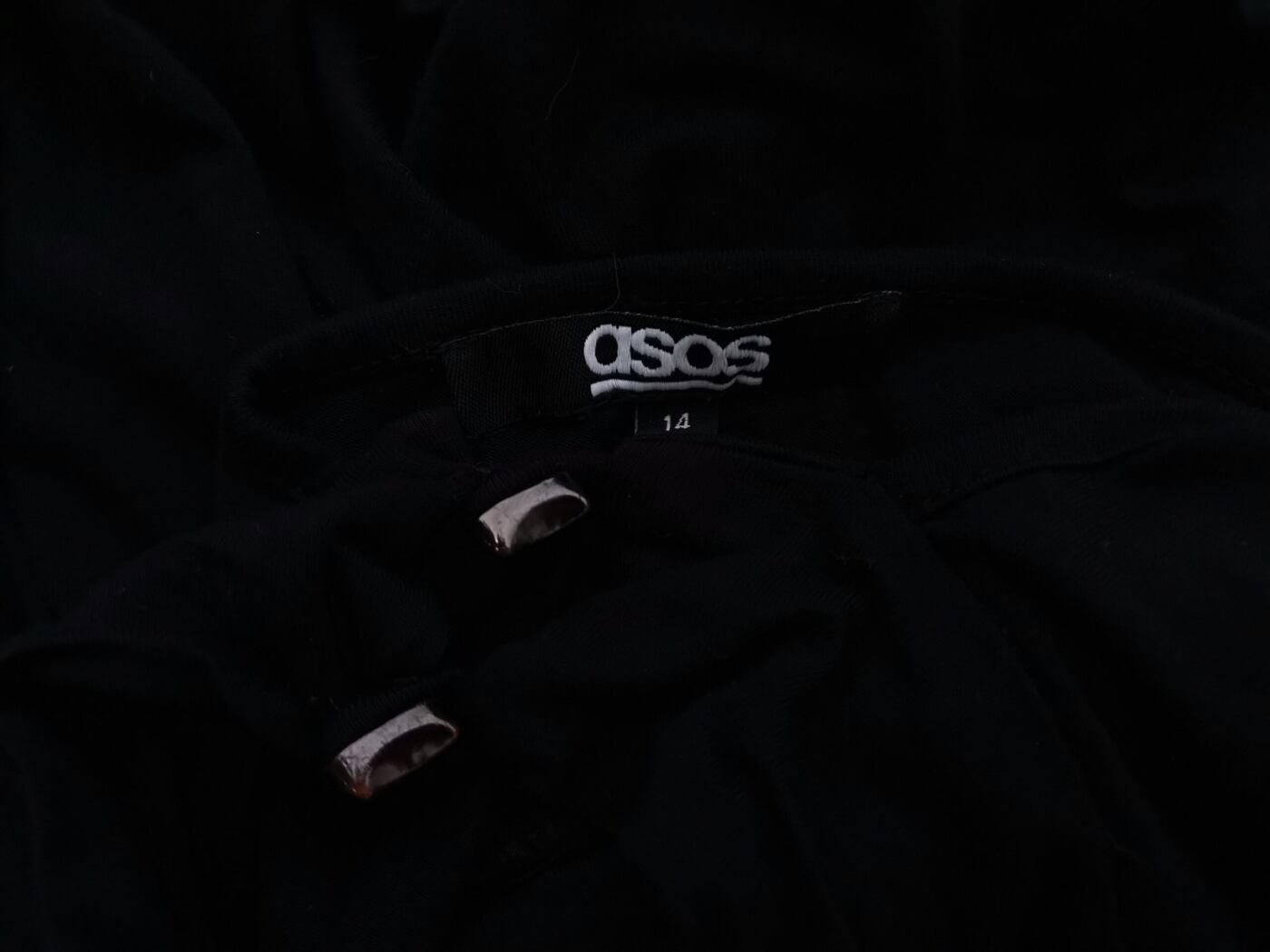 ASOS Rozmiar 14 (42) Kolor Czarny Pół golf Suknia Balowa Sukienka Wieczorowa Krótki rękaw Długa Materiał Wiskoza