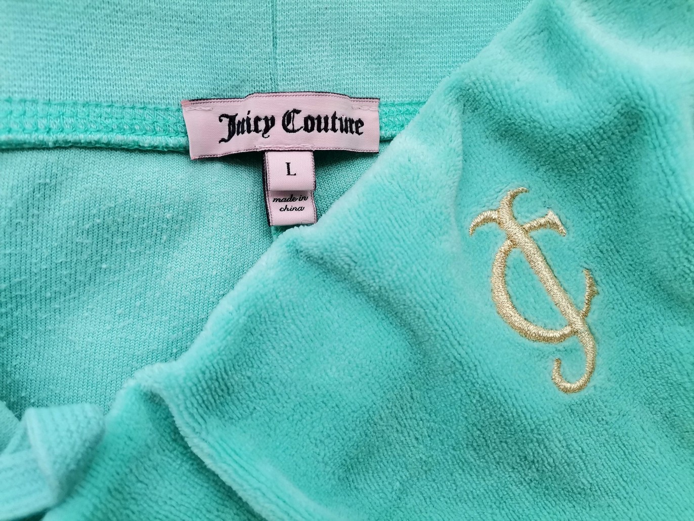 Juicy couture Rozmiar L Kolor Miętowy Spodnie Casual Materiał Bawełna