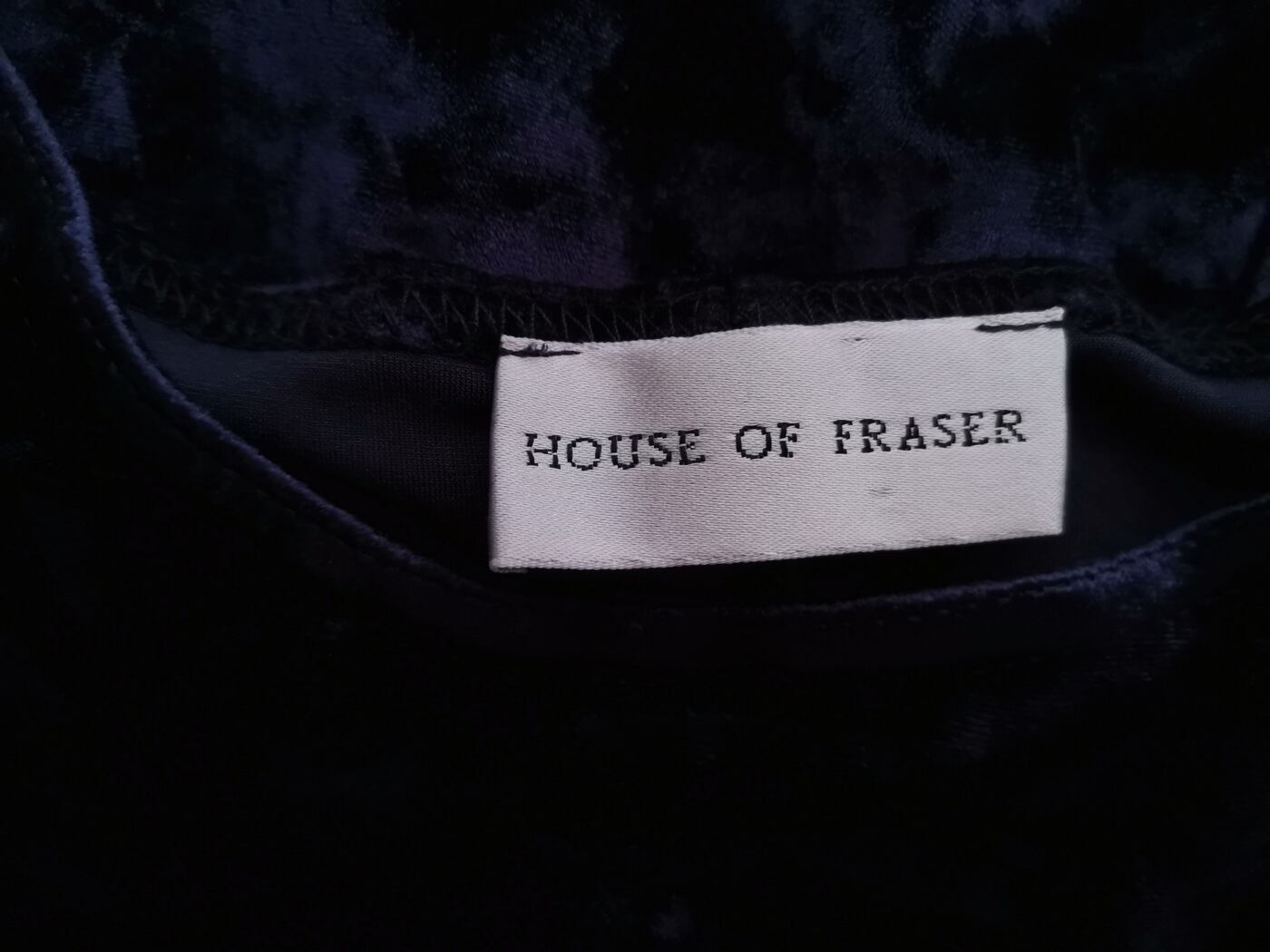 House Of Fraser Rozmiar 10 (38) Kolor Granatowy Okrągły dekolt Sukienka Sweterkowa Krótki rękaw Długa