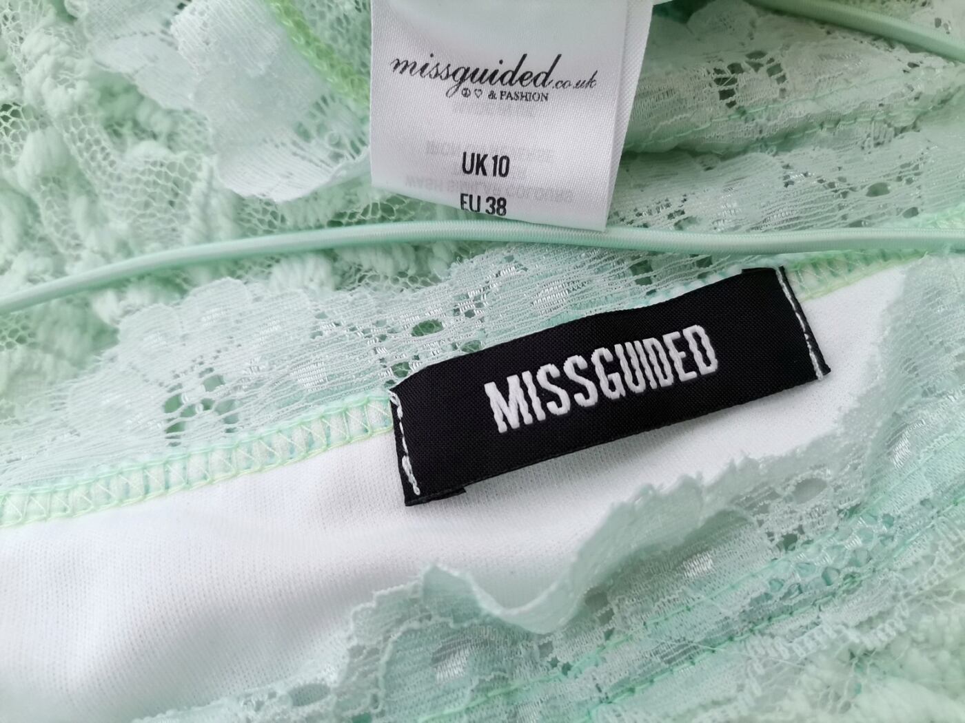 Missguided Rozmiar 10 (38) XS Kolor Miętowy W serek Sukienka Maxi Bezrękawnik Długa