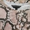 Dorothy perkins Rozmiar 4 (36) Kolor Brązowy Panterka Crew Neck Bluzka Długi rękaw Materiał Wiskoza