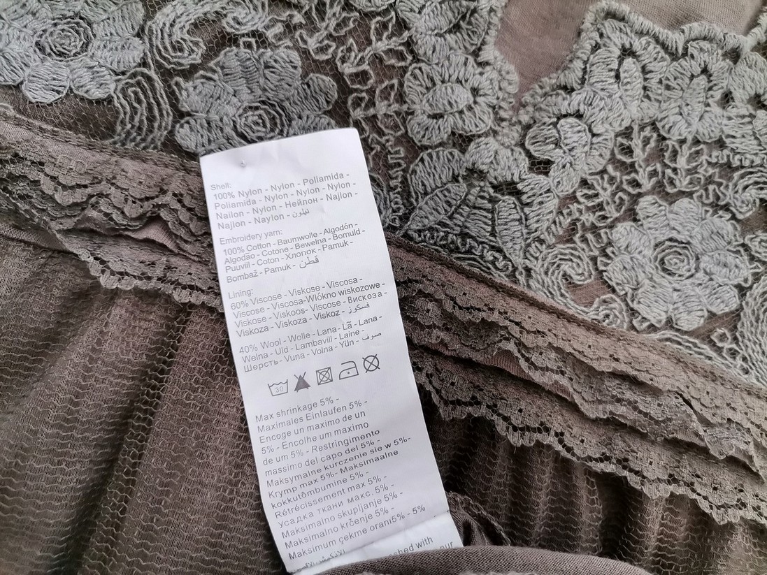 Vero moda Rozmiar M Kolor Khaki Odkryte Ramiona Sukienka A-Line Bezrękawnik Midi