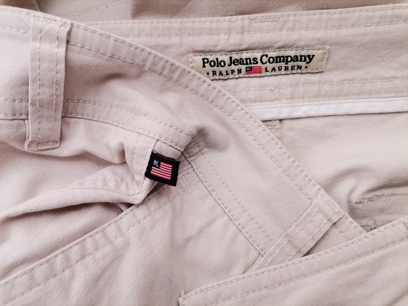 Polo Ralph Lauren Rozmiar 8/32 (38) Kolor Kremowy Spodnie Eleganckie Materiał Bawełna