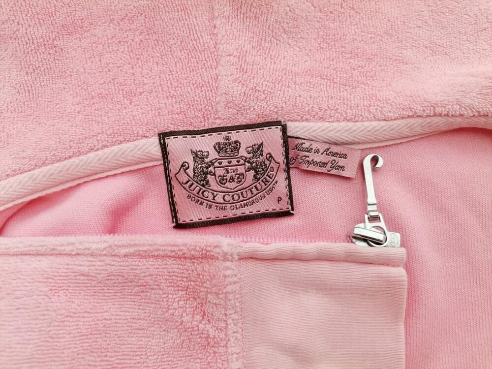 Juicy couture Rozmiar P (S) Kolor Różowy Bluza na suwak Długi rękaw Materiał Bawełna