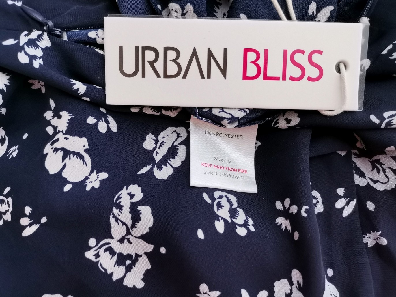 Urban Bliss Rozmiar 10 (38) Kolor Granatowy Kombinezon Bezrękawnik