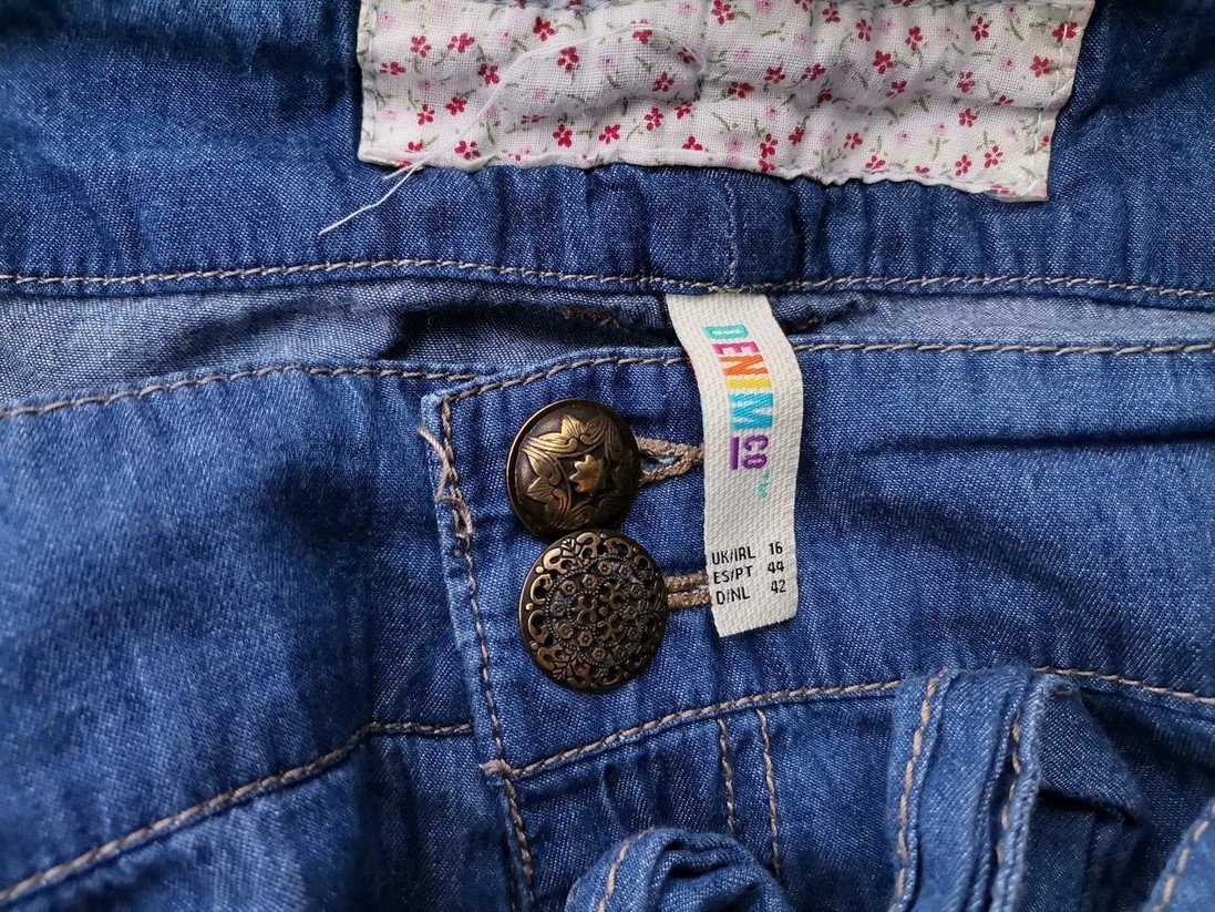 Denim Co. Rozmiar 16 (42) Kolor Niebieski Spodnie Casual Materiał Bawełna 100%