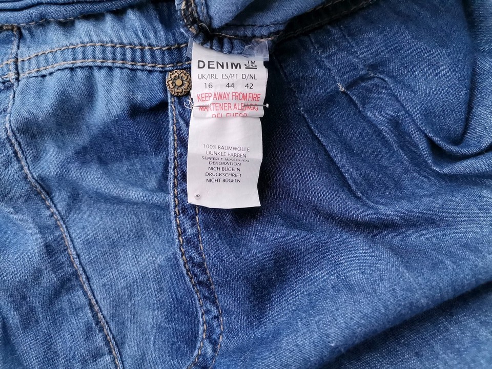 Denim Co. Rozmiar 16 (42) Kolor Niebieski Spodnie Casual Materiał Bawełna 100%