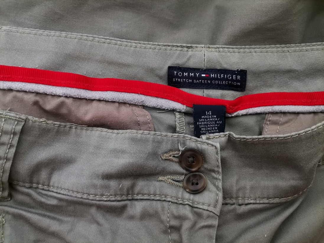 Tommy hilfiger Rozmiar 14 (42) Kolor Szary Spodnie Casual Materiał Bawełna