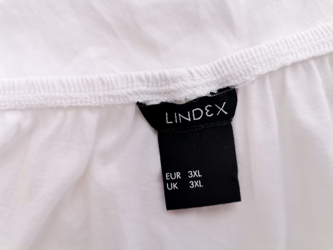 Lindex Rozmiar 3XL Kolor Biały Dekolt U Tunika Bluzka Krótki rękaw Materiał Bawełna 100%