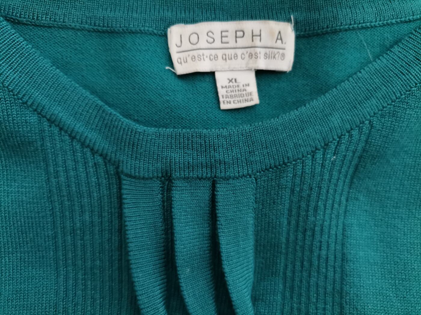 Joseph A. Rozmiar XL Kolor Turkusowy Kamizelka Bezrękawnik Materiał Rayon