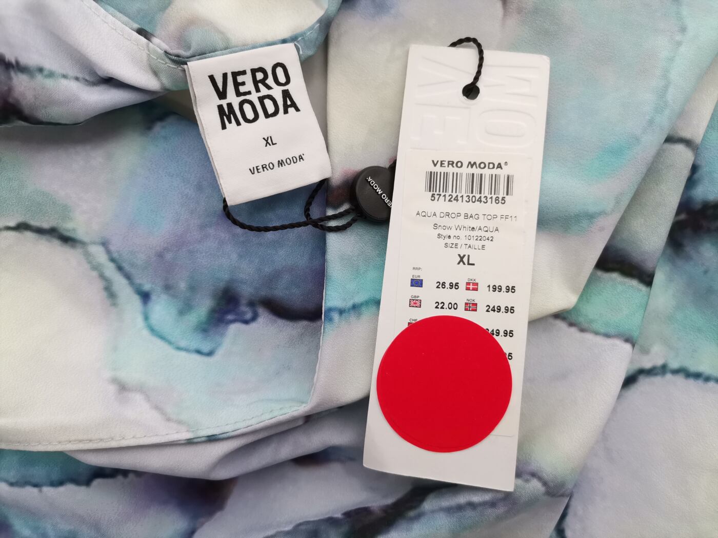 Vero moda Rozmiar XL Kolor Niebieski W serek Bluzka Bezrękawnik