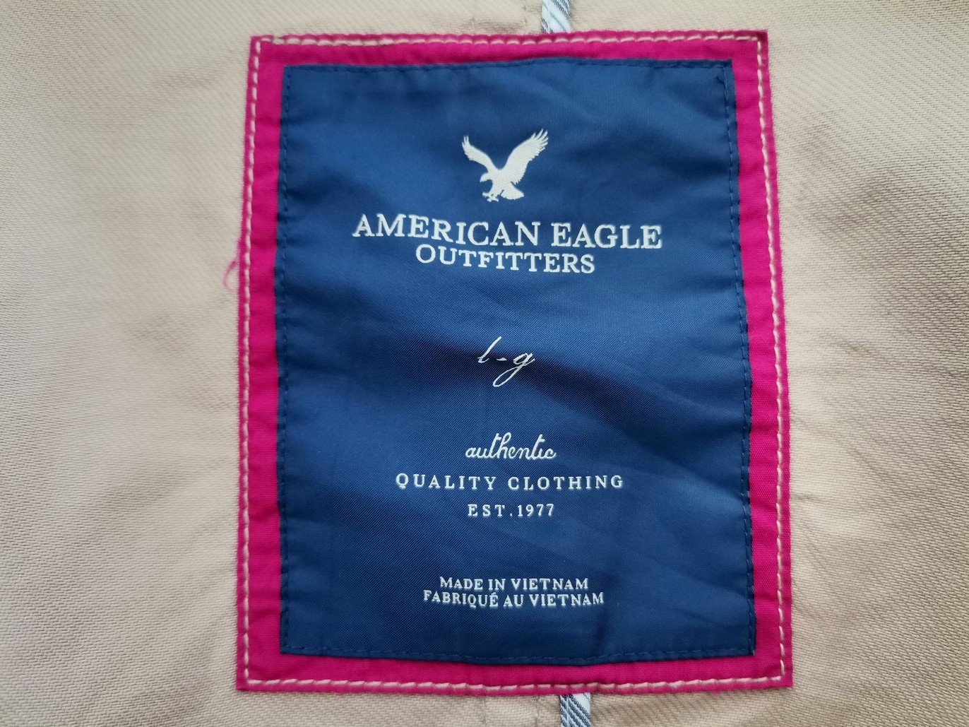 American Eagle Rozmiar 38/40 Kolor Beżowy Kołnierz Żakiet z zapięciem Rękaw 3/4