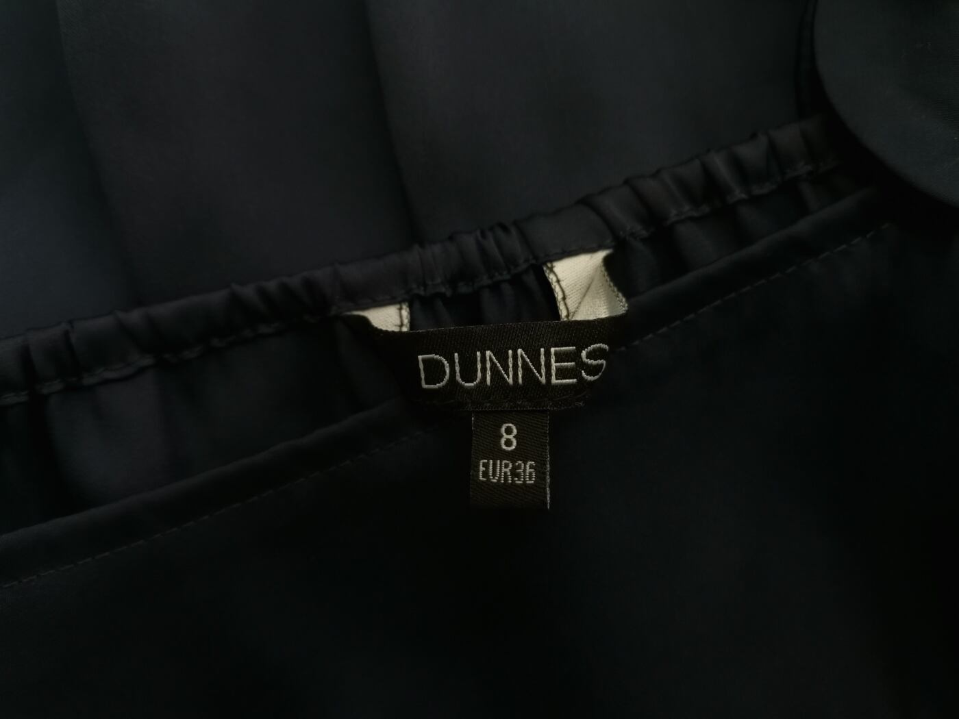 Dunnes Rozmiar 8 (36) Kolor Granatowy Kwadratowy dekolt Bluzka Krótki rękaw