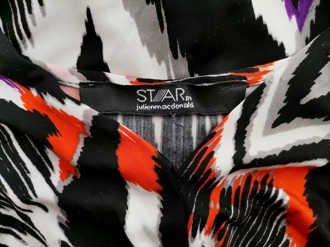 Star by Julienmacdonald Rozmiar 14 (42) Kolor Czarny W serek Sukienka Sheath Krótki rękaw Midi