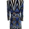 Star by Julienmacdonald Rozmiar 12 (40) Kolor Niebieski W serek Sukienka Sheath Rękaw 3/4 Do Kolan Materiał Wiskoza 100%