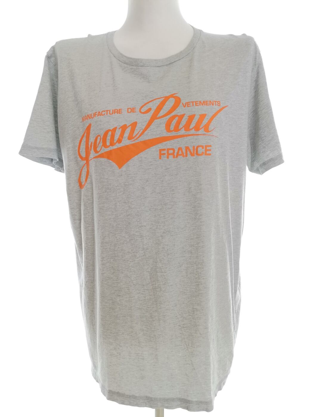 Jean paul Rozmiar XL Kolor Szary Męski T-Shirt Krótki rękaw