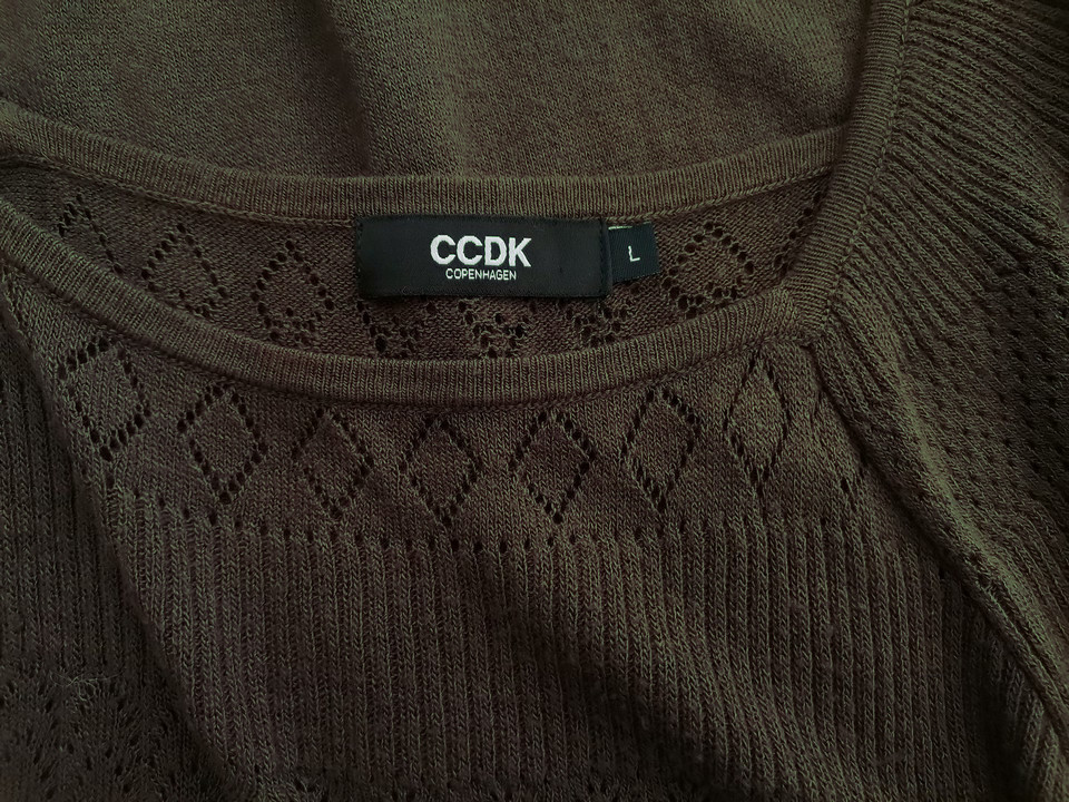 CCDK Rozmiar L Kolor Khaki W łódkę Sukienka Sweterkowa Krótki rękaw Długa Materiał Rayon