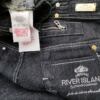 River island Rozmiar 10 (36) Kolor Granatowy Spodnie Jeansy Materiał Bawełna