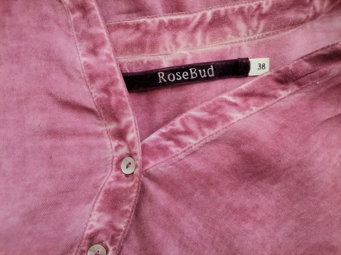 Rosebud Rozmiar 38 Kolor Różowy Split Crew Neck Bluzka Rękaw 3/4 Materiał Wiskoza 100%