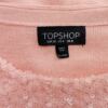 Topshop Rozmiar 36 Kolor Pudrowy Róż Okrągły dekolt Sweter Krótki rękaw Materiał Bawełna 100% Cienka dzianina