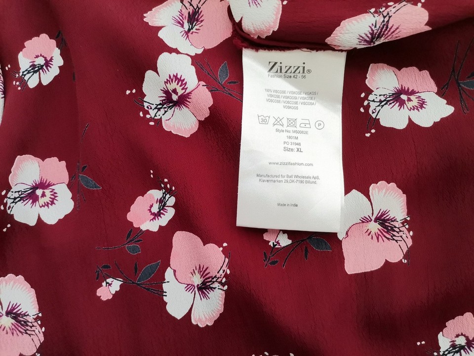 Zizzi Rozmiar XL Kolor Purpurowy Kwadratowy dekolt Sukienka Sheath Rękaw 3/4 Midi Materiał Wiskoza 100%