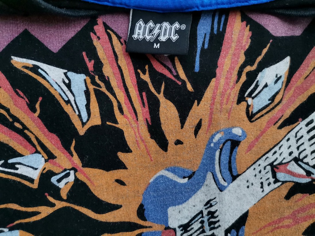 AC/DC Rozmiar M Kolor Czarny Męski T-Shirt Krótki rękaw Materiał Bawełna 100%