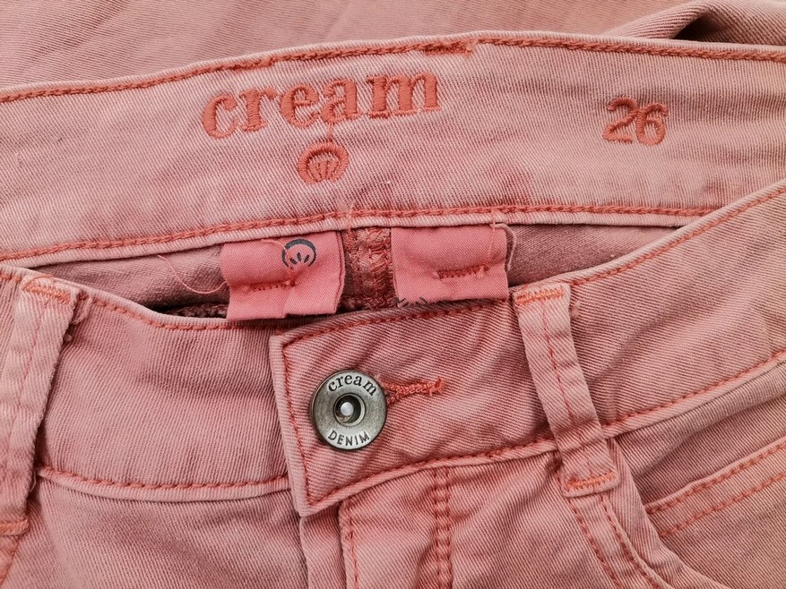 Cream Rozmiar 26 Kolor Różowy Spodnie Jeansy Materiał Bawełna