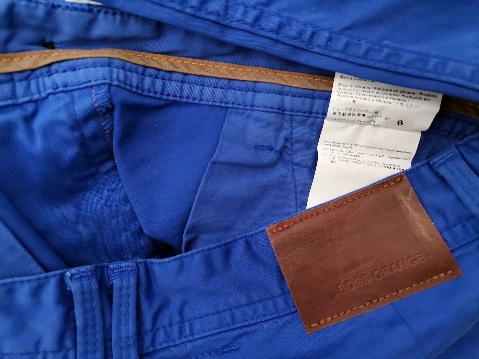 Hugo Boss Rozmiar 31/32 (M) Kolor Niebieski Materiał Bawełna