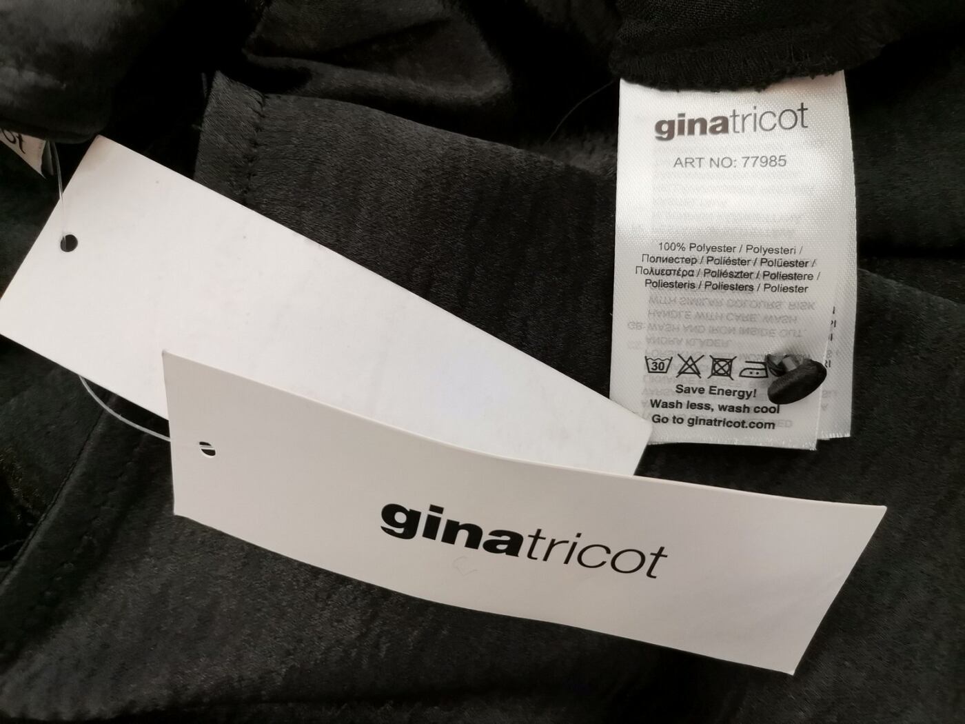 Gina Tricot Rozmiar 36 Kolor Czarny Crew Neck Bluzka Peplum Długi rękaw