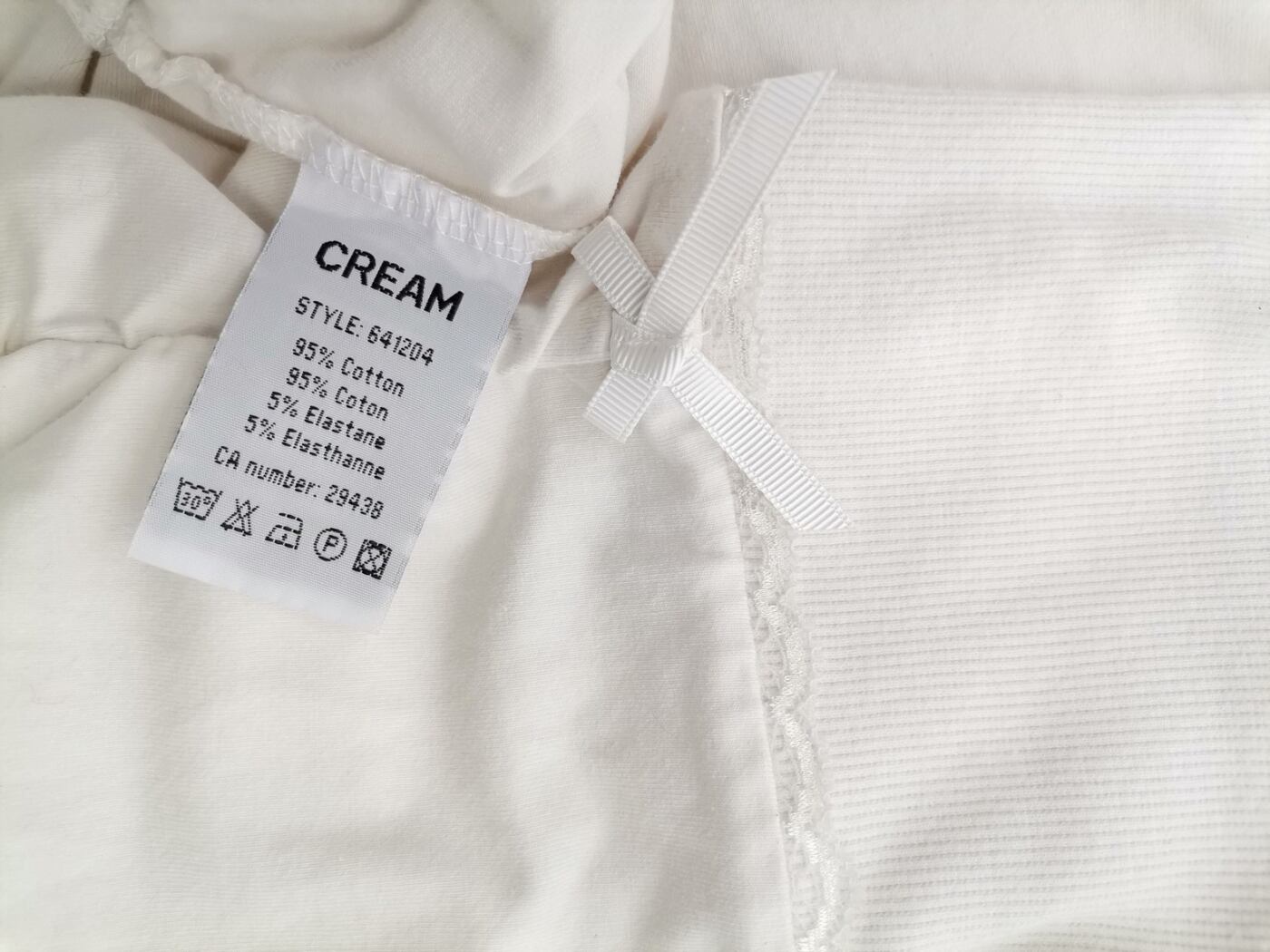 Cream Rozmiar L Kolor Kremowy Legginsy Materiał Bawełna