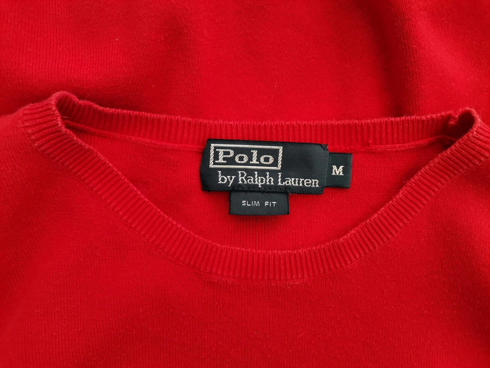 Polo Ralph Lauren Rozmiar M Kolor Czerwony Męski Sweter Długi rękaw Materiał Bawełna 100%