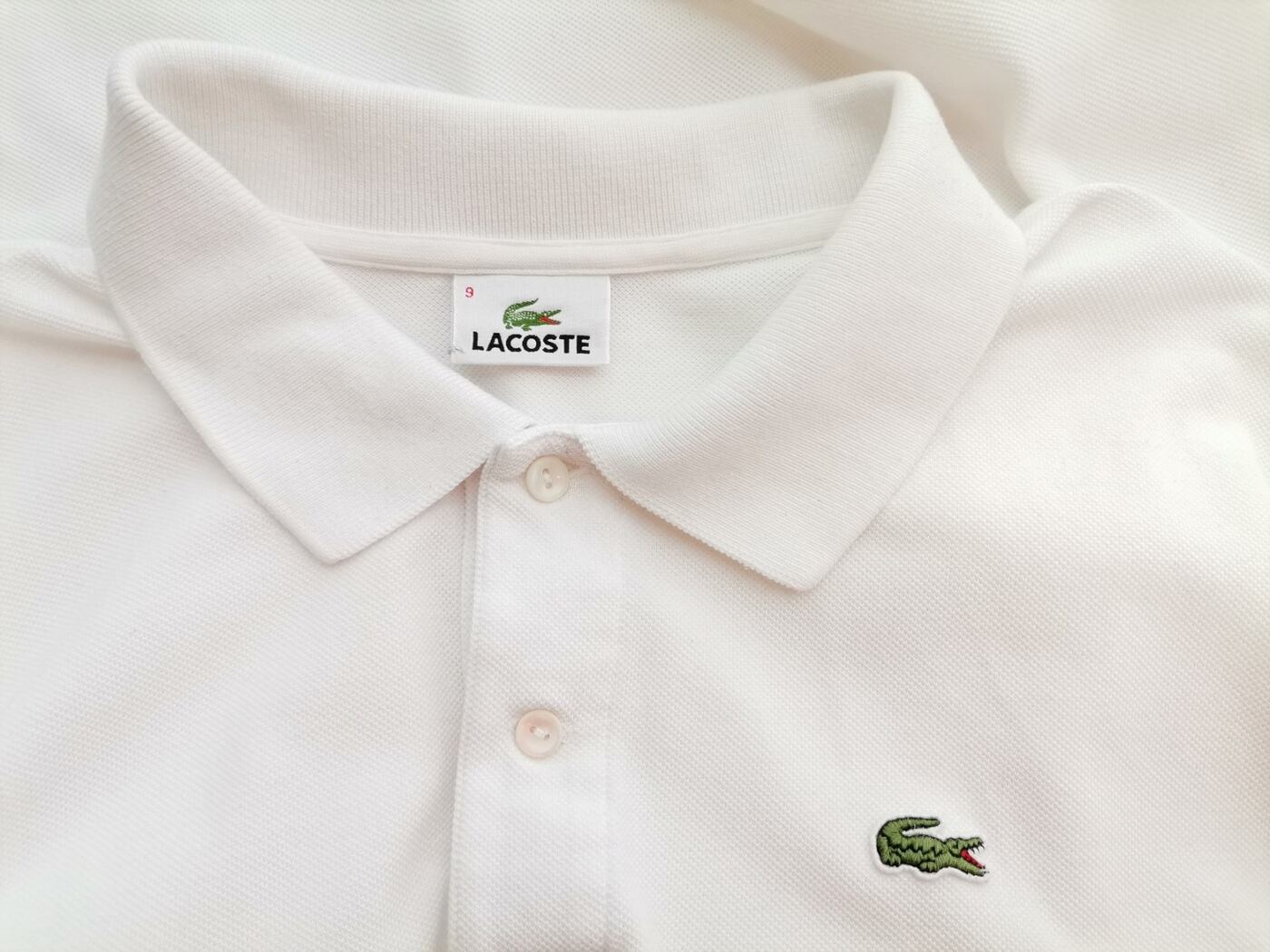 Lacoste Rozmiar 5 (XXL) Kolor Biały Kołnierz Męska Koszula Polo Krótki rękaw Materiał Bawełna 100%