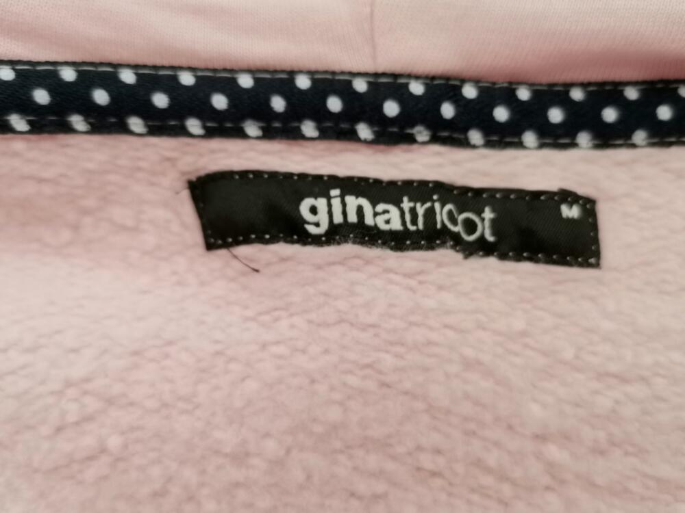 Gina Tricot Rozmiar M Kolor Różowy Bluza na suwak Długi rękaw Materiał Bawełna 100%