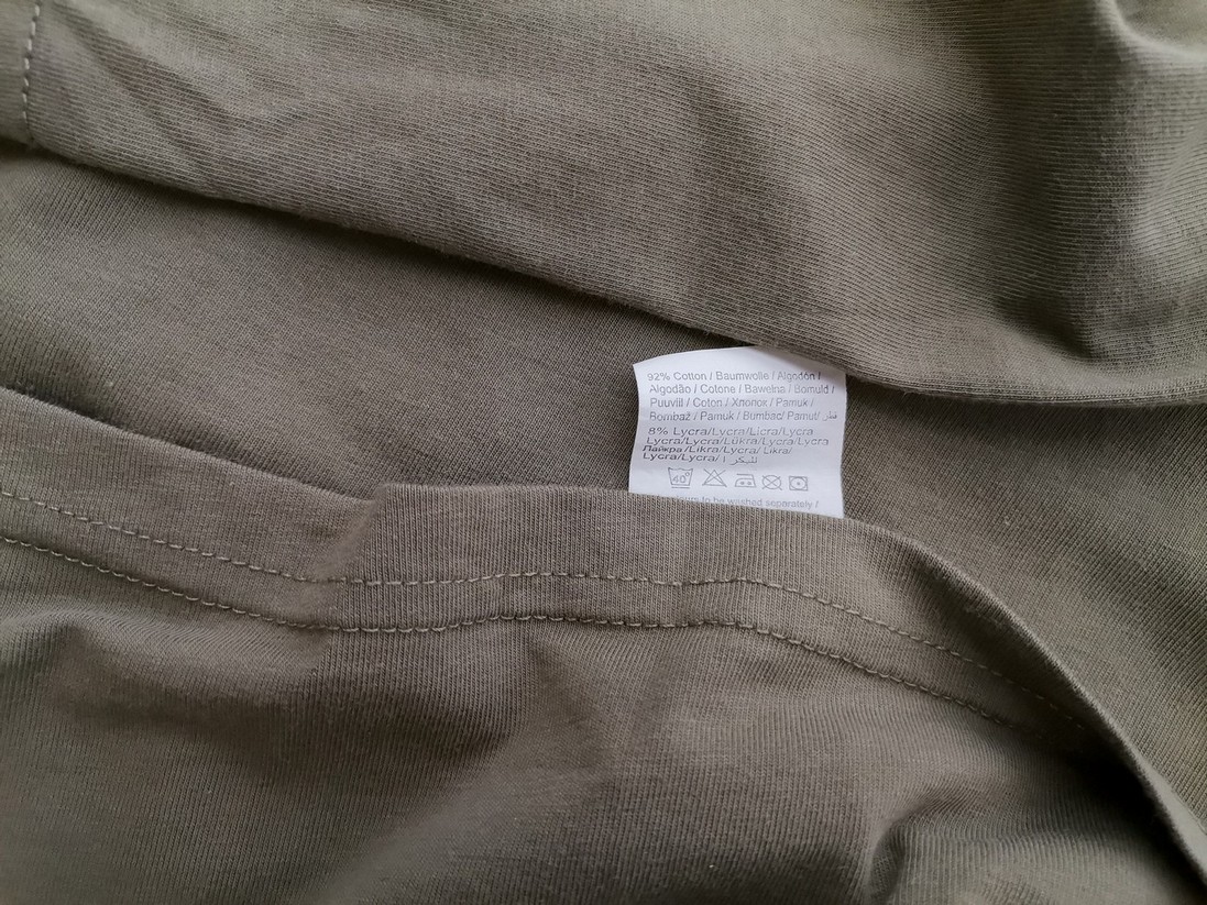 Vero moda Rozmiar XL Kolor Khaki Kwadratowy dekolt Tunika Bluzka Długi rękaw Materiał Bawełna