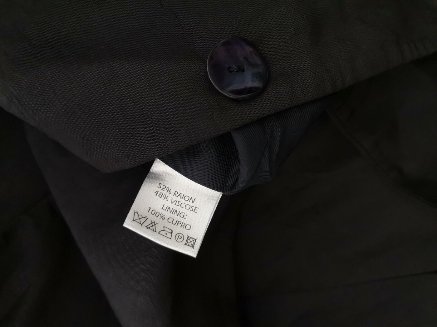 Paul Costelloe Rozmiar 14 (42) Kolor Czarny Płaszcz Długi rękaw Materiał Rayon