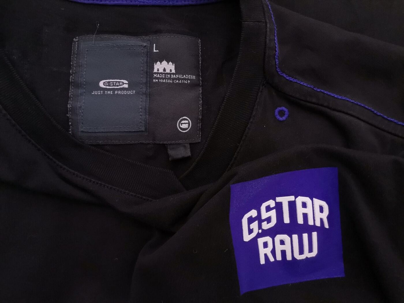 G-Star Raw Rozmiar L Kolor Czarny Męski T-Shirt Krótki rękaw Materiał Bawełna 100%