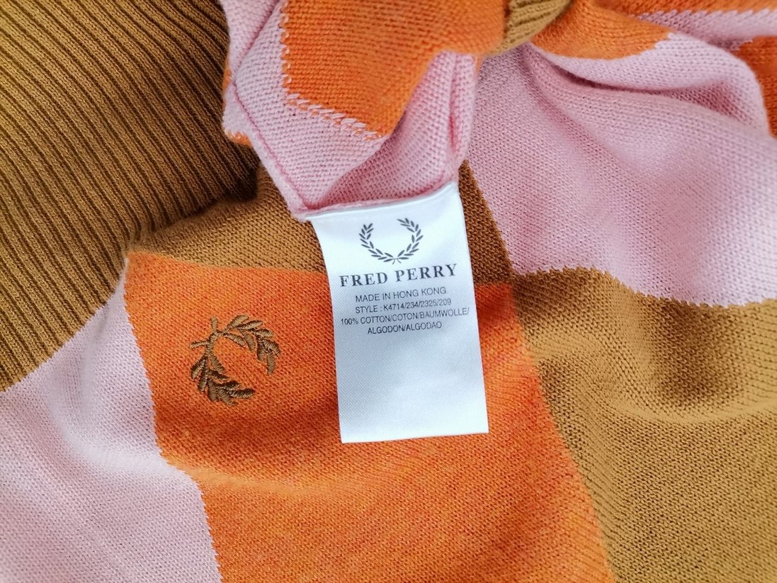 Fred Perry Rozmiar 12 (38) Kolor Brązowy Krata Kamizelka Bezrękawnik Materiał Bawełna 100%