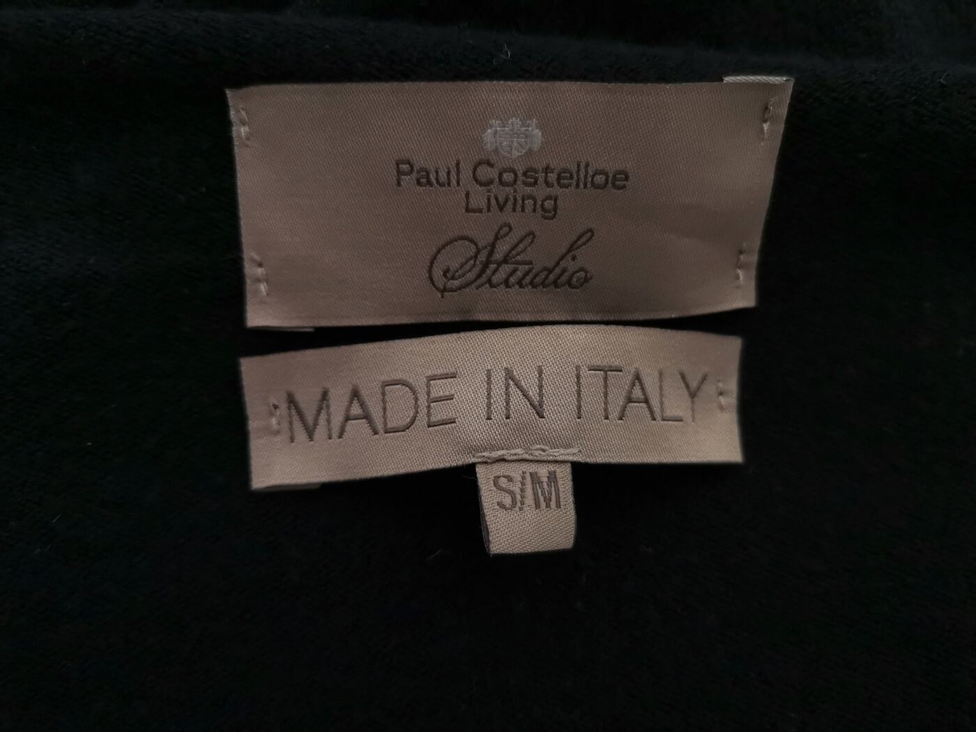 Paul Costelloe Rozmiar S/M Kolor Czarny W serek Sukienka Mini Krótki rękaw Krótka