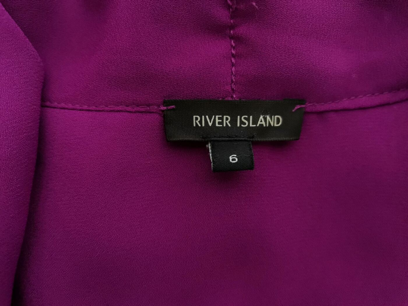 River island Rozmiar 6 (32) Kolor Fioletowy W serek Bluzka Kopertowa Długi rękaw