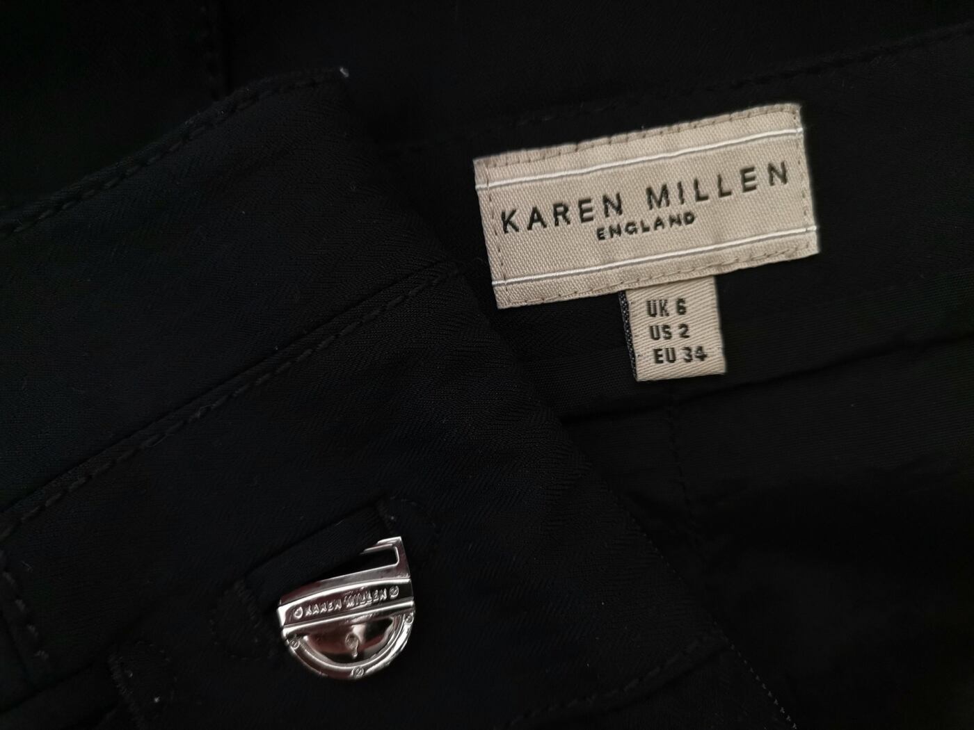 Karen MILLEN Rozmiar 6 (34) Kolor Czarny Spódnica Prosta i Ołówkowa Midi Materiał Wiskoza