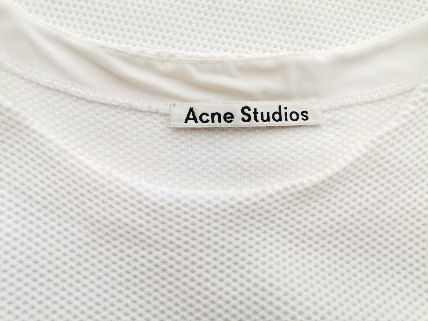 ACNE Studios Rozmiar S Kolor Biały Okrągły dekolt Bluzka Krótki rękaw