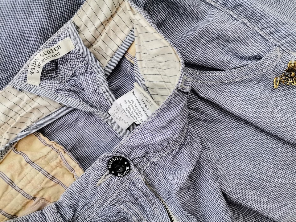 Maison scotch Rozmiar 2 (38) Kolor Niebieski Spodnie Casual Materiał Bawełna