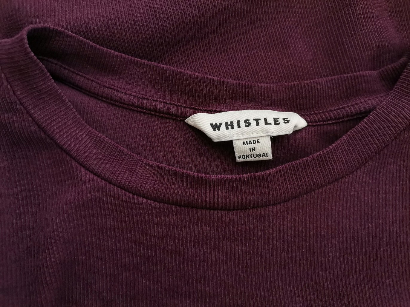 Whistles Rozmiar 12 (40) Kolor Fioletowy Crew Neck Bluzka Długi rękaw Materiał Lyocell