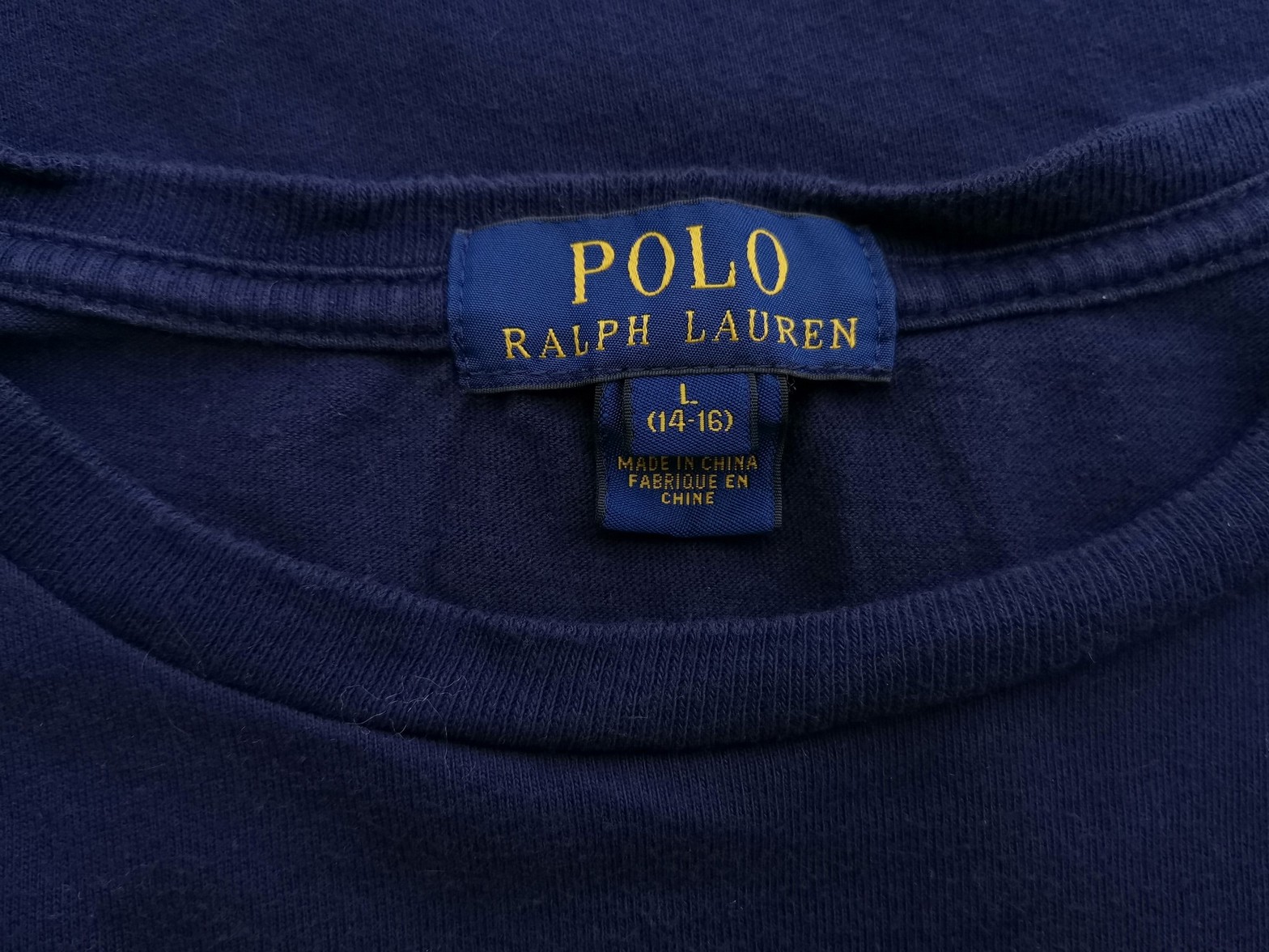 Polo Ralph Lauren Rozmiar L Kolor Granatowy Okrągły dekolt Bluza Długi rękaw Materiał Bawełna 100%